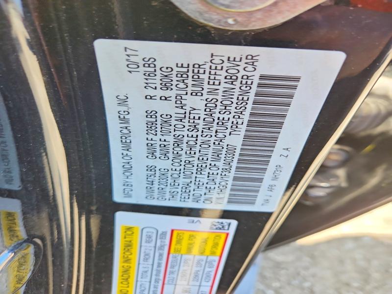 Aukcja sprzedaży 2018 Honda Accord, vin: 1HGCV1F38JA033007, numer aukcji: 54715196
