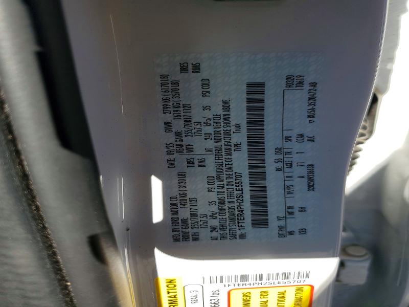 54394636 :رقم المزاد ، 1FTER4PH2SLE55707 vin ، 2025 Ford Ranger مزاد بيع