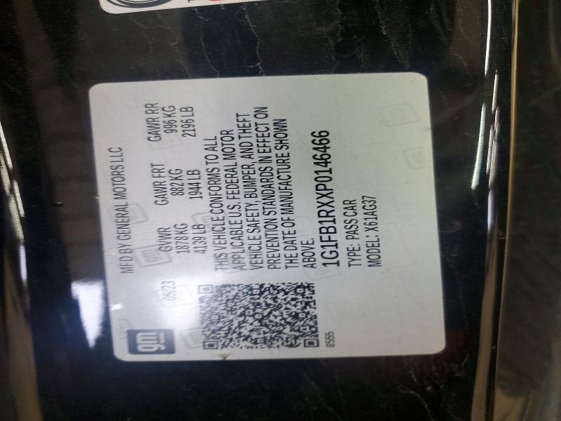 54775436 :رقم المزاد ، 1G1FB1RXXP0146466 vin ، 2023 Chevrolet Camaro مزاد بيع