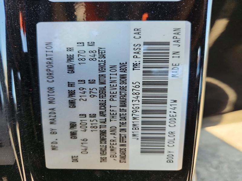 Aukcja sprzedaży 2016 Mazda 3, vin: JM1BM1M79G1348765, numer aukcji: 53834896