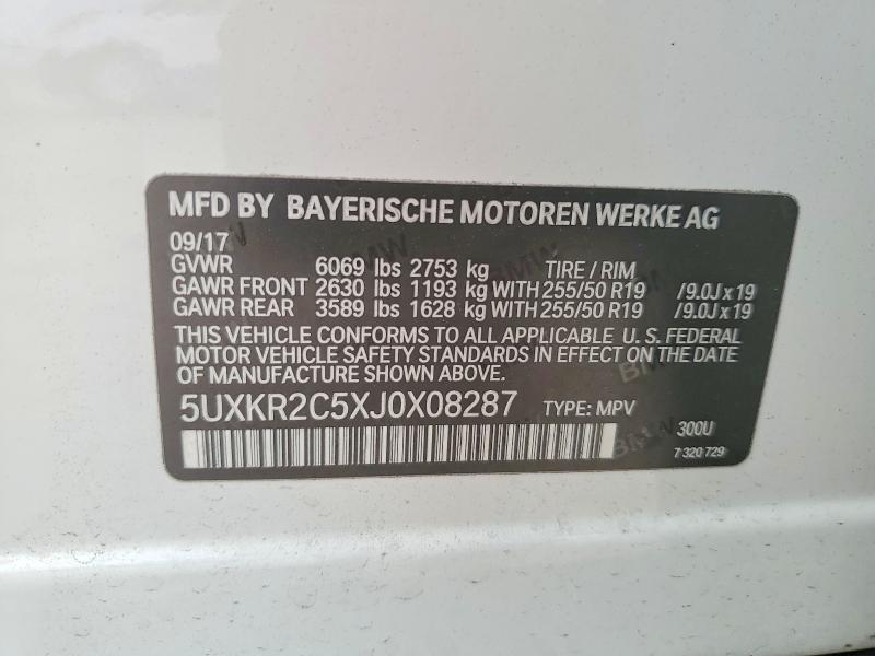Продажа на аукционе авто 2018 Bmw X5, vin: 5UXKR2C5XJ0X08287, номер лота: 54766536