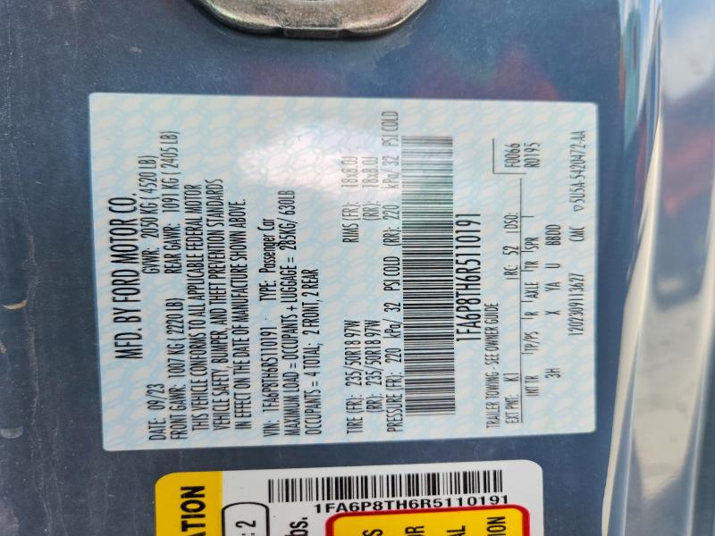 Продаж на аукціоні авто 2024 Ford Mustang, vin: 1FA6P8TH6R5110191, номер лоту: 54471596