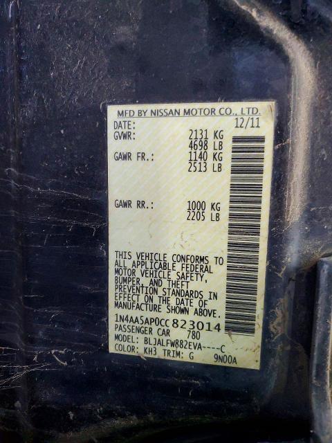 Продаж на аукціоні авто 2012 Nissan Maxima, vin: 1N4AA5AP0CC823014, номер лоту: 53033796