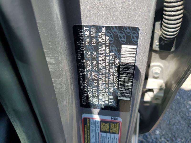 Продажа на аукционе авто 2021 Hyundai Elantra, vin: KMHLS4AGXMU211758, номер лота: 52615006