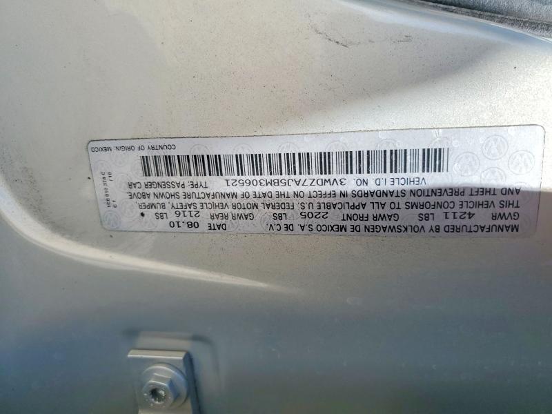 Продажа на аукционе авто 2011 Volkswagen Jetta, vin: 3VWDZ7AJ5BM306521, номер лота: 52410636