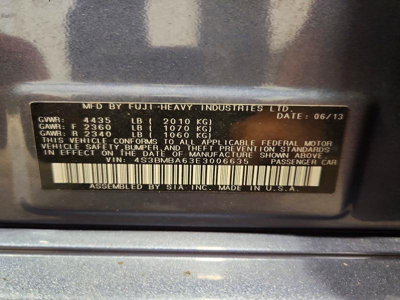 Продажа на аукционе авто 2014 Subaru Legacy, vin: 4S3BMBA63E3006635, номер лота: 54977316