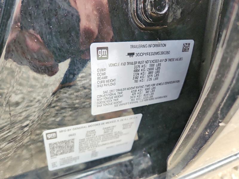 Продаж на аукціоні авто 2021 Chev Silverado, vin: 3GCPYFED2MG390350, номер лоту: 54519196