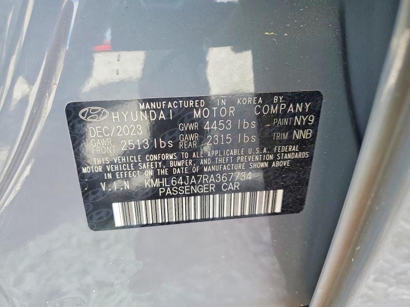 Продажа на аукционе авто 2024 Hyundai Sonata, vin: KMHL64JA7RA367734, номер лота: 52411786