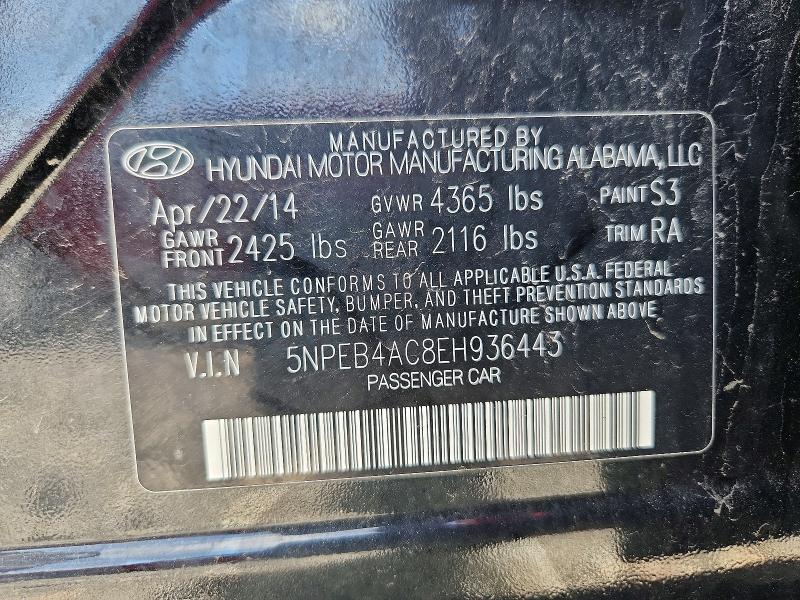 Aukcja sprzedaży 2014 Hyundai Sonata, vin: 5NPEB4AC8EH936443, numer aukcji: 55440036