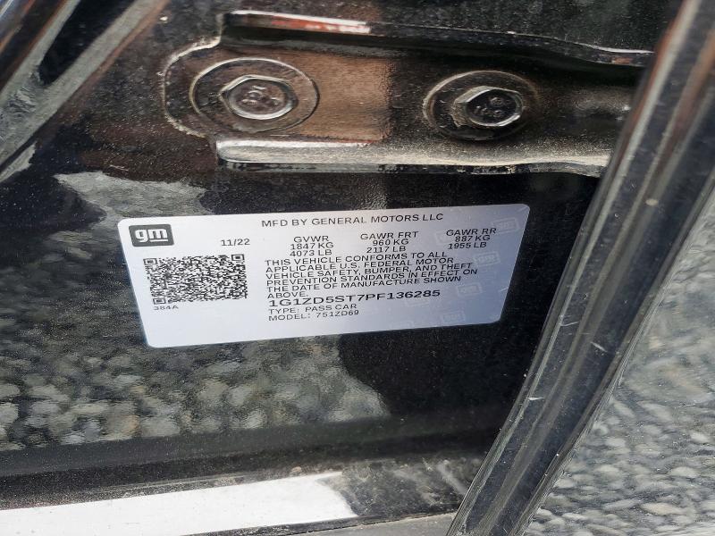 Продажа на аукционе авто 2023 Chevrolet Malibu, vin: 1G1ZD5ST7PF136285, номер лота: 54226656