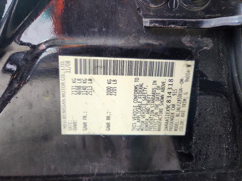 Aukcja sprzedaży 2009 Nissan Maxima, vin: 1N4AA51EX9C834318, numer aukcji: 52520176