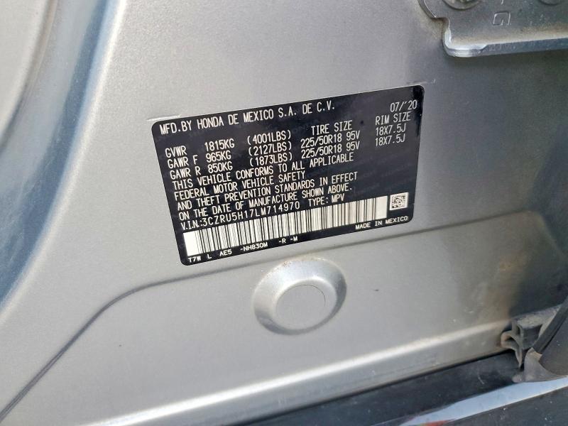 Aukcja sprzedaży 2020 Honda Hr-v, vin: 3CZRU5H17LM714970, numer aukcji: 50901186