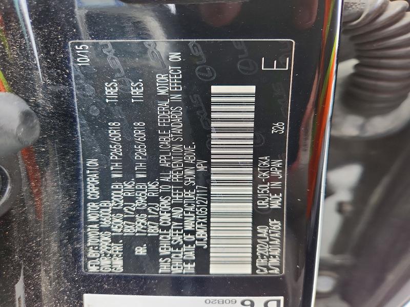 Продажа на аукционе авто 2016 Lexus Gx, vin: JTJBM7FX1G5127117, номер лота: 53968186