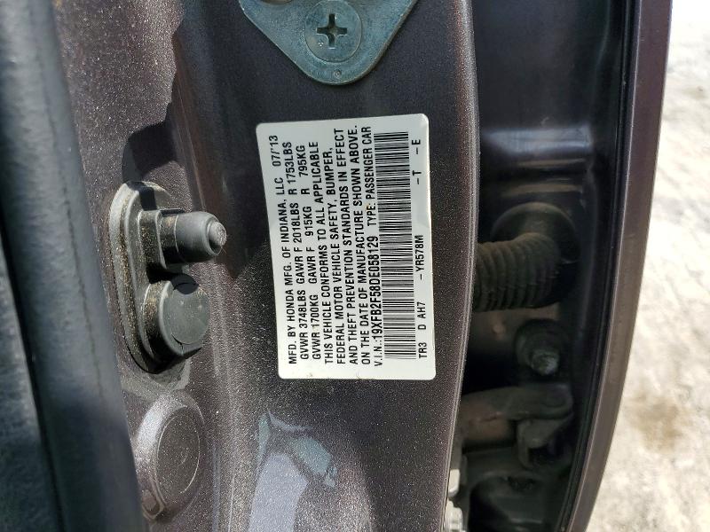 Aukcja sprzedaży 2013 Honda Civic, vin: 19XFB2F58DE058129, numer aukcji: 55402986