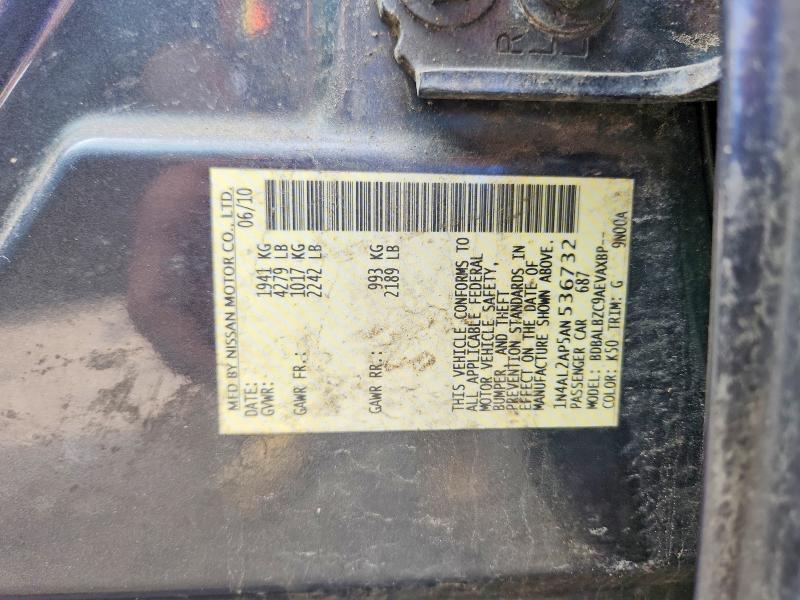 Aukcja sprzedaży 2010 Nissan Altima, vin: 1N4AL2AP5AN536732, numer aukcji: 53077376