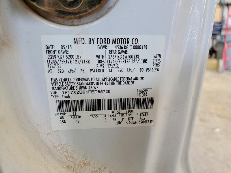 Продажа на аукционе авто 2015 Ford F250, vin: 1FT7X2B61FED65726, номер лота: 53654436