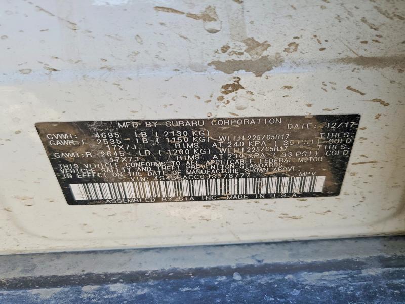 52992056 :رقم المزاد ، 4S4BSACC0J3278777 vin ، 2018 Subaru Outback مزاد بيع
