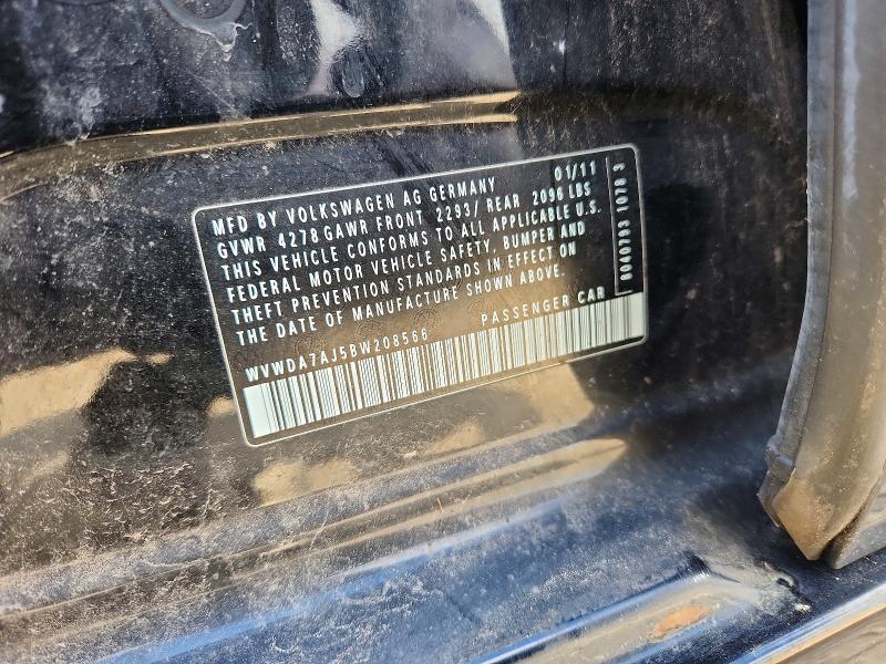 51191556 :رقم المزاد ، WVWDA7AJ5BW208566 vin ، 2011 Volkswagen Golf مزاد بيع