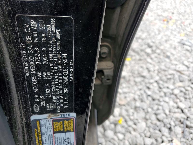 2020 Kia Forte მანქანა იყიდება აუქციონზე, vin: 3KPF24ADXLE175994, აუქციონის ნომერი: 48675646