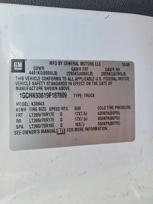 Продажа на аукционе авто 2009 Chevrolet Silverado, vin: 1GCHK93619F187809, номер лота: 52855356