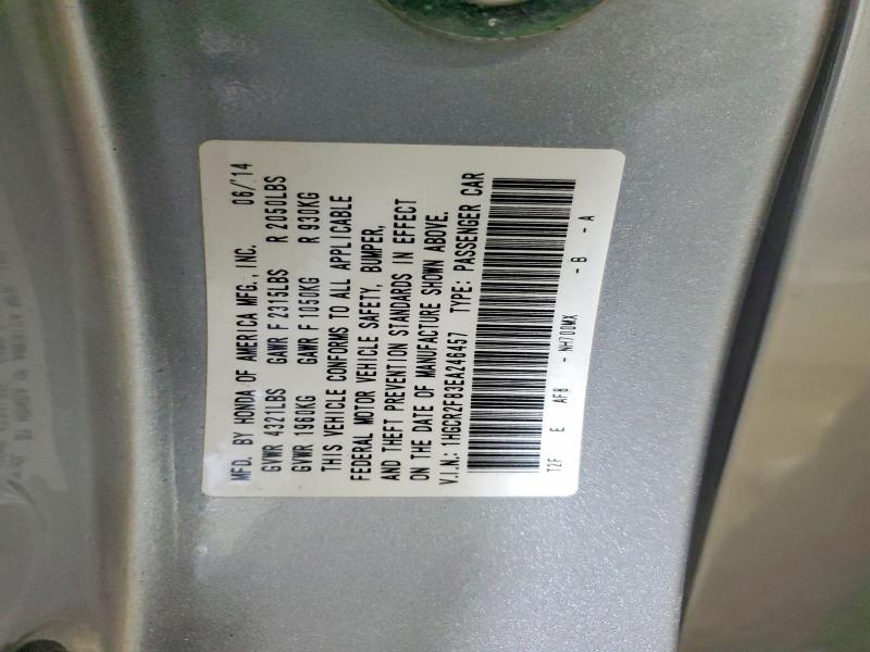Продаж на аукціоні авто 2014 Honda Accord, vin: 1HGCR2F83EA246457, номер лоту: 52179196