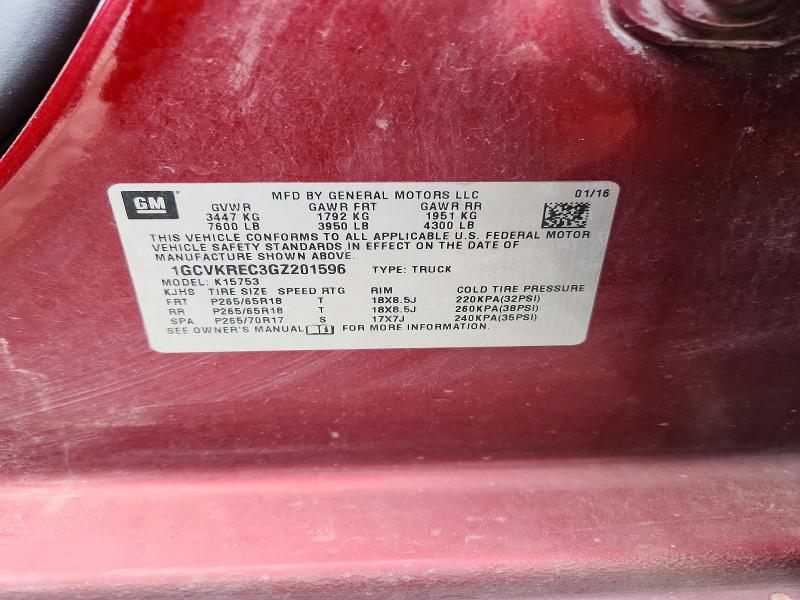 2016 Chevrolet Silverado მანქანა იყიდება აუქციონზე, vin: 1GCVKREC3GZ201596, აუქციონის ნომერი: 50783426