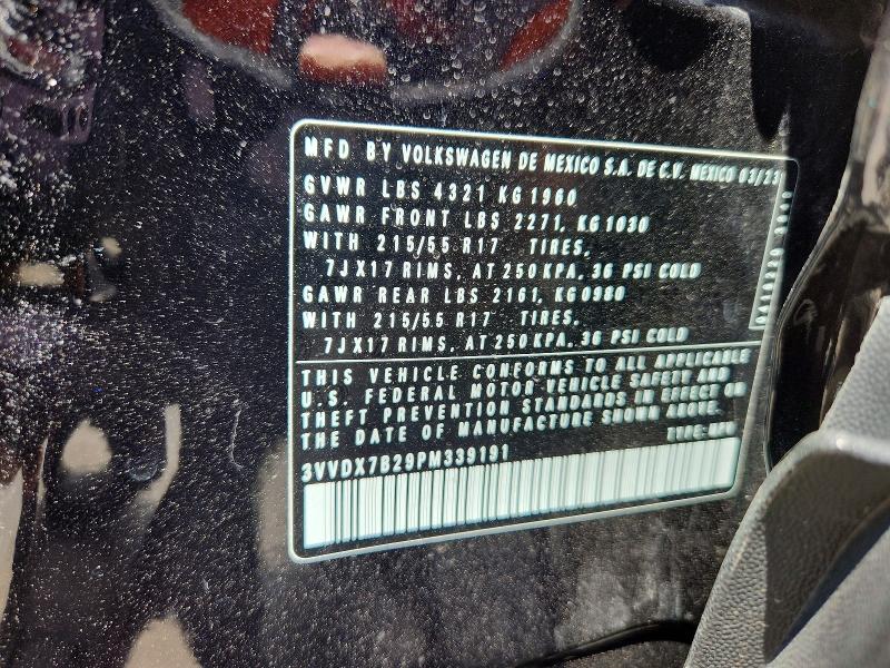 Продаж на аукціоні авто 2023 Volkswagen Taos, vin: 3VVDX7B29PM339191, номер лоту: 54897806