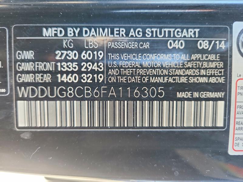 Продаж на аукціоні авто 2015 Mercedes-benz S, vin: WDDUG8CB6FA116305, номер лоту: 54098666
