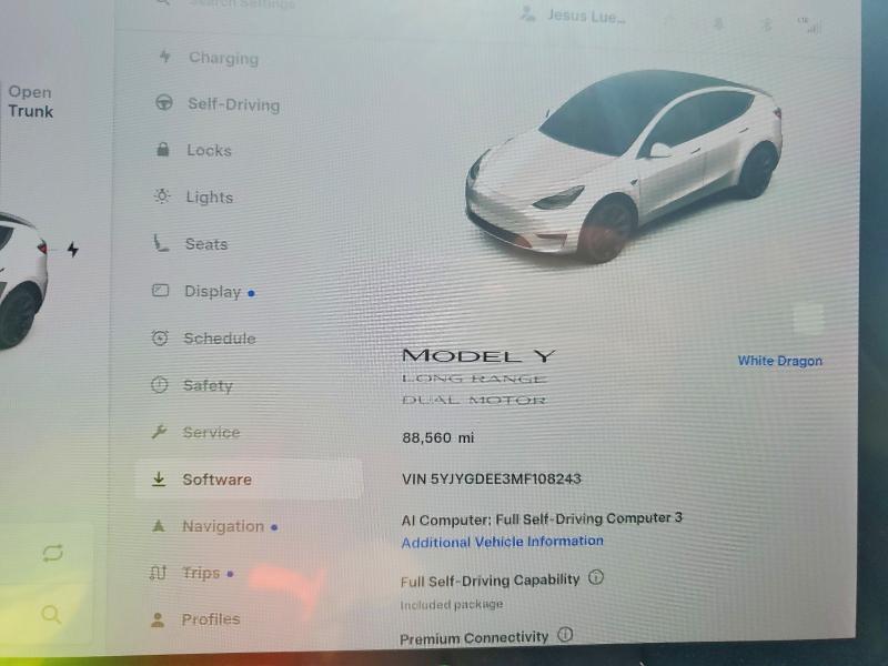 2021 Tesla Model Y მანქანა იყიდება აუქციონზე, vin: 5YJYGDEE3MF108243, აუქციონის ნომერი: 55605236