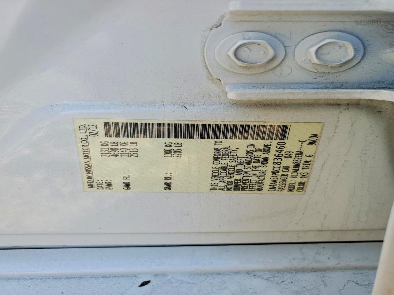 Aukcja sprzedaży 2012 Nissan Maxima, vin: 1N4AA5AP0CC836460, numer aukcji: 53038806