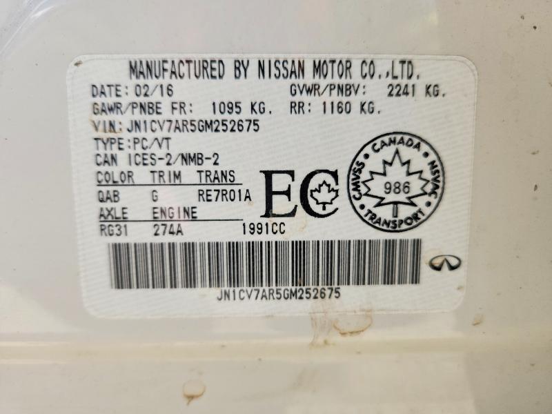 Auction sale of the 2016 Infiniti Q50, vin: JN1CV7AR5GM252675, lot number: 53098716