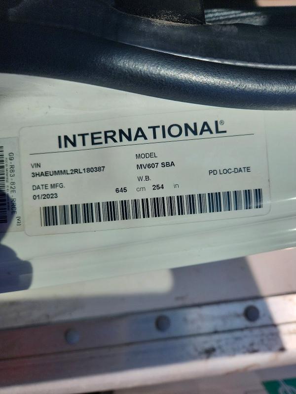 2024 International Mv607 მანქანა იყიდება აუქციონზე, vin: 3HAEUMML2RL180387, აუქციონის ნომერი: 55275656