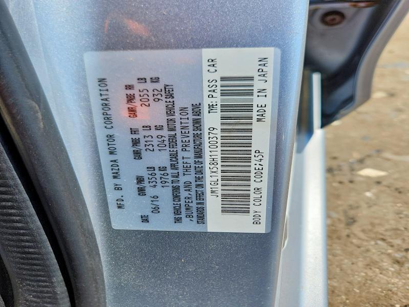 2017 Mazda 6 მანქანა იყიდება აუქციონზე, vin: JM1GL1X58H1100379, აუქციონის ნომერი: 54589916