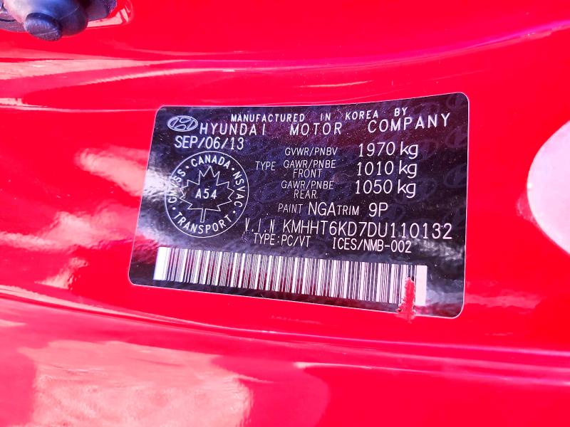 52568936 :رقم المزاد ، KMHHT6KD7DU110132 vin ، 2013 Hyundai Genesis 2. مزاد بيع