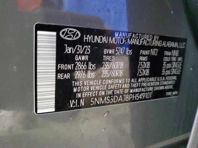Продажа на аукционе авто 2023 Hyundai Santa Fe, vin: 5NMS3DAJ8PH549101, номер лота: 54221546