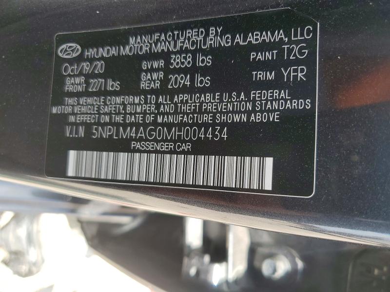 2021 Hyundai Elantra მანქანა იყიდება აუქციონზე, vin: 5NPLM4AG0MH004434, აუქციონის ნომერი: 53439716