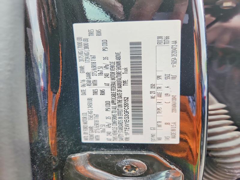 Aukcja sprzedaży 2016 Ford F150, vin: 1FTEW1EG3GFC55152, numer aukcji: 53058076