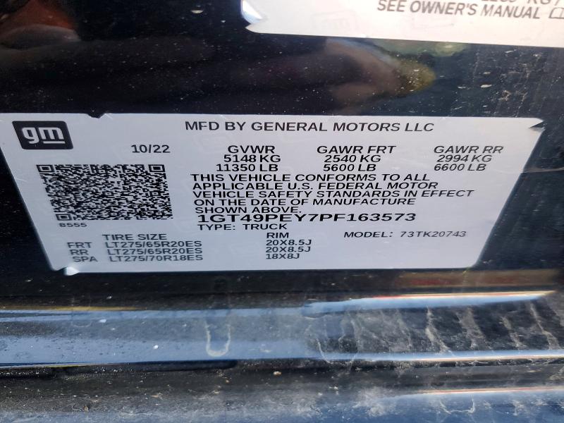 Aukcja sprzedaży 2023 Gmc Sierra, vin: 1GT49PEY7PF163573, numer aukcji: 51754556