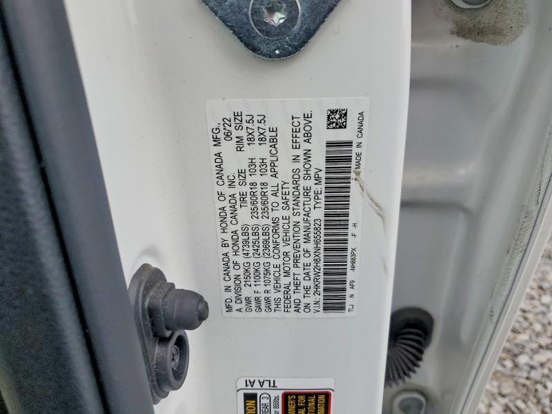 Продажа на аукционе авто 2022 Honda Cr-v, vin: 2HKRW2H8XNH655823, номер лота: 52842426