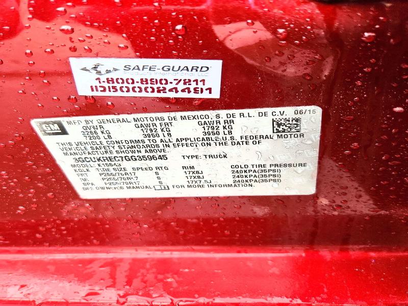 Aukcja sprzedaży 2016 Chevrolet Silverado, vin: 3GCUKREC7GG359645, numer aukcji: 54106166