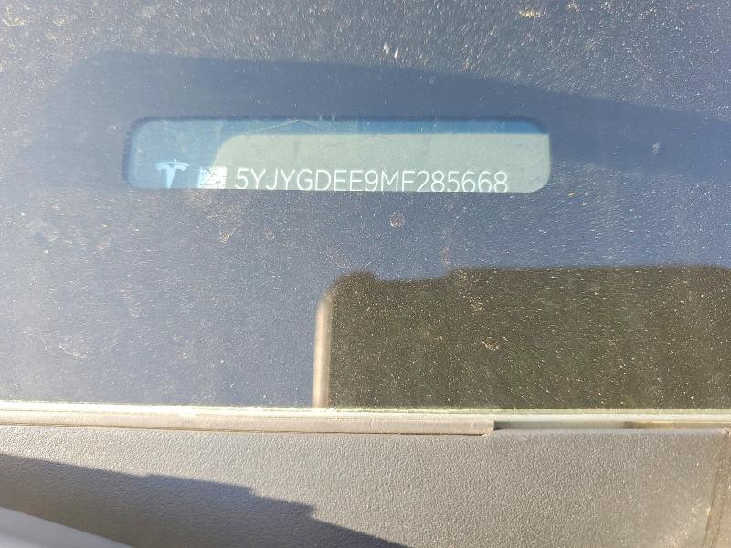 Aukcja sprzedaży 2021 Tesla Model Y, vin: 5YJYGDEE9MF285668, numer aukcji: 52479036