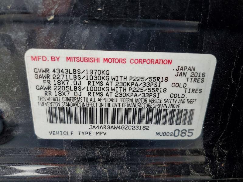 Продаж на аукціоні авто 2016 Mitsubishi Outlander Sport, vin: JA4AR3AW4GZ023182, номер лоту: 51904196