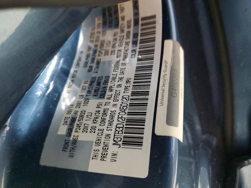 Продаж на аукціоні авто 2015 Mazda Cx-9, vin: JM3TB3DV2F0450120, номер лоту: 52709766