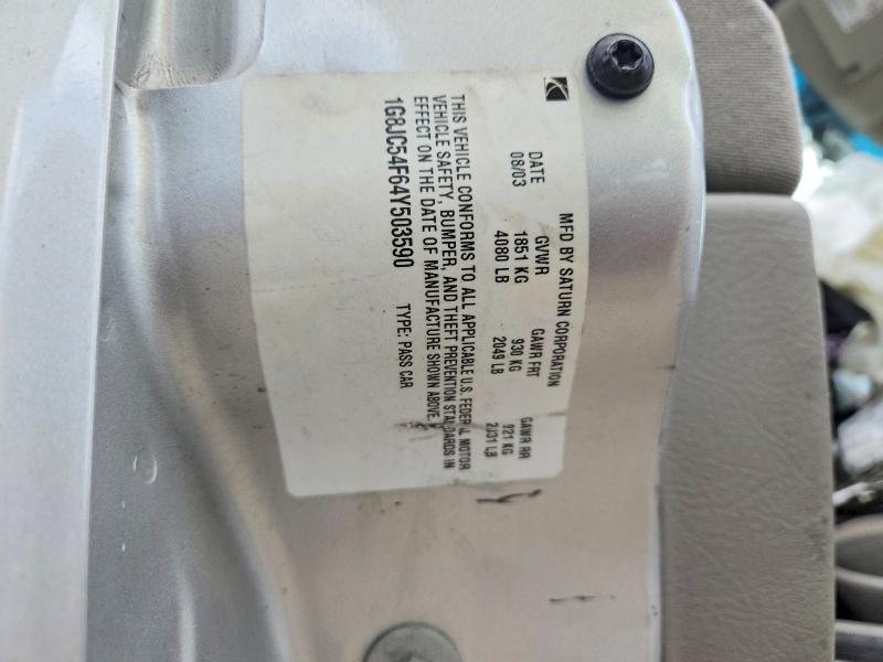 2004 Saturn L300 მანქანა იყიდება აუქციონზე, vin: 1G8JC54F64Y503590, აუქციონის ნომერი: 53277326