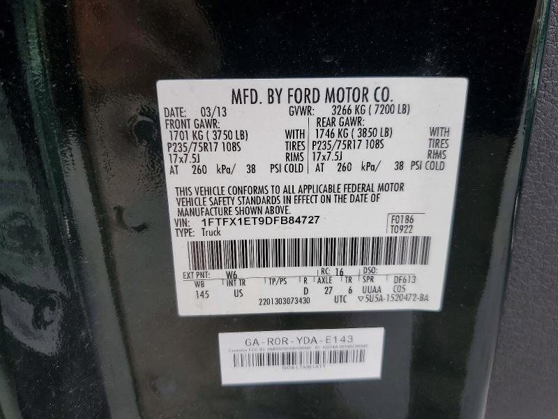 Aukcja sprzedaży 2013 Ford F150, vin: 1FTFX1ET9DFB84727, numer aukcji: 52286026