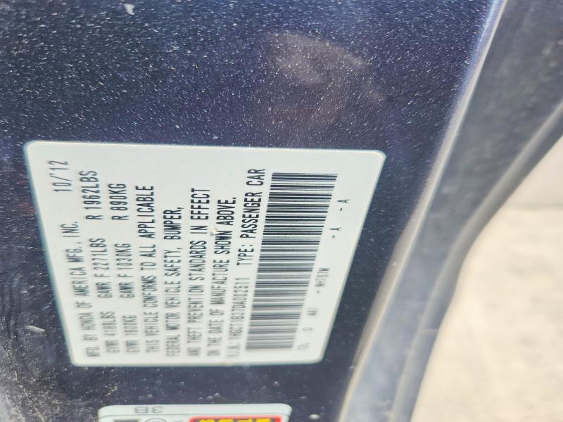 2013 Honda Accord მანქანა იყიდება აუქციონზე, vin: 1HGCT1B37DA002511, აუქციონის ნომერი: 55131446