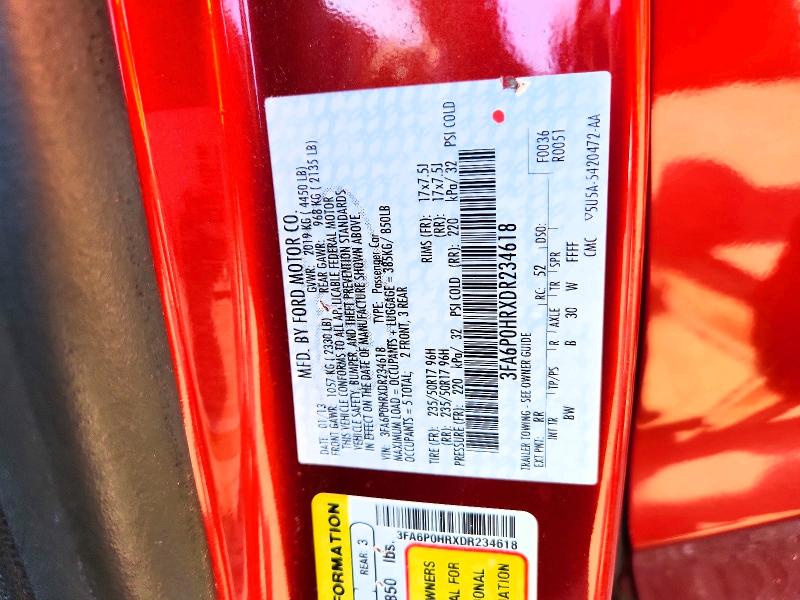 53570426 :رقم المزاد ، 3FA6P0HRXDR234618 vin ، 2013 Ford Fusion مزاد بيع