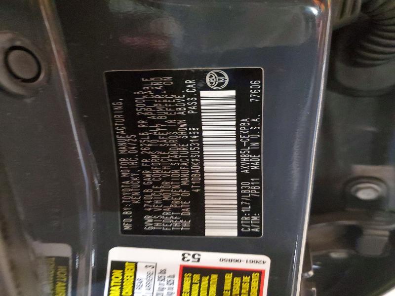 2025 Toyota Camry მანქანა იყიდება აუქციონზე, vin: 4T1DBADKXSU531498, აუქციონის ნომერი: 52097646