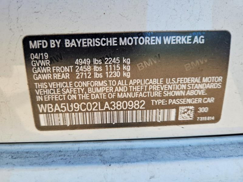 Aukcja sprzedaży 2020 Bmw M340xi, vin: WBA5U9C02LA380982, numer aukcji: 55246596