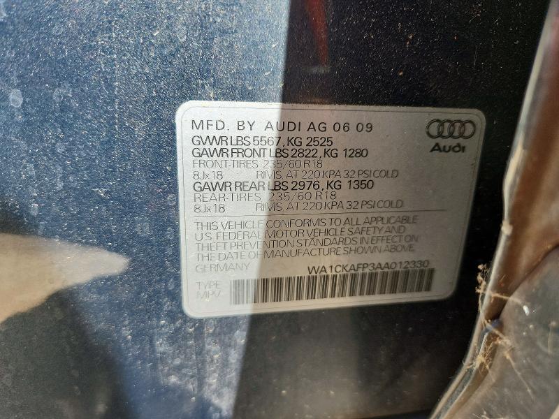 Продажа на аукционе авто 2010 Audi Q5, vin: WA1CKAFP3AA012330, номер лота: 52950116